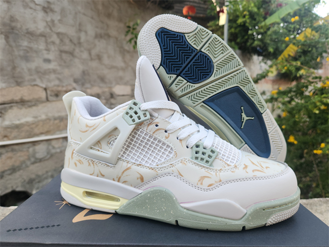 Women's White Running weapon Jordan 4 Shoes 054